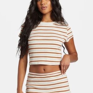 Chic Striped Two-Piece Set